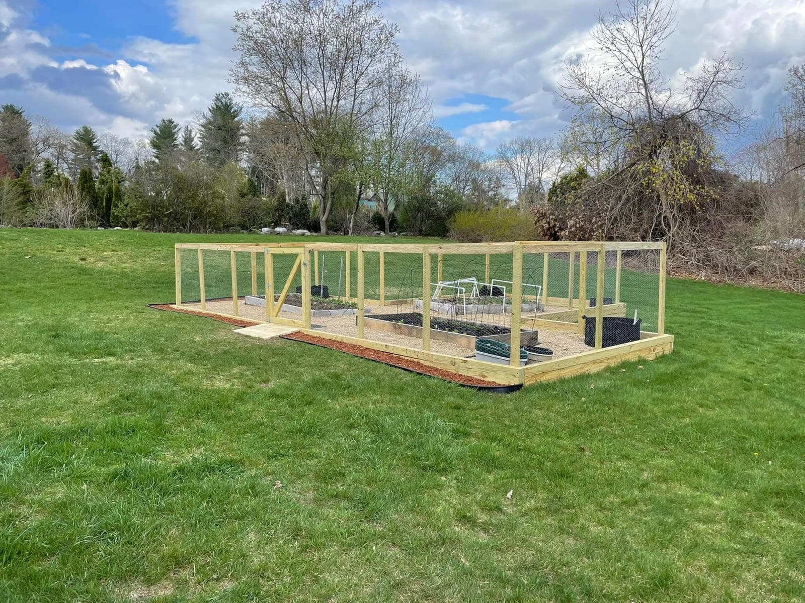Fenced Garden Enclosure & Raised Beds